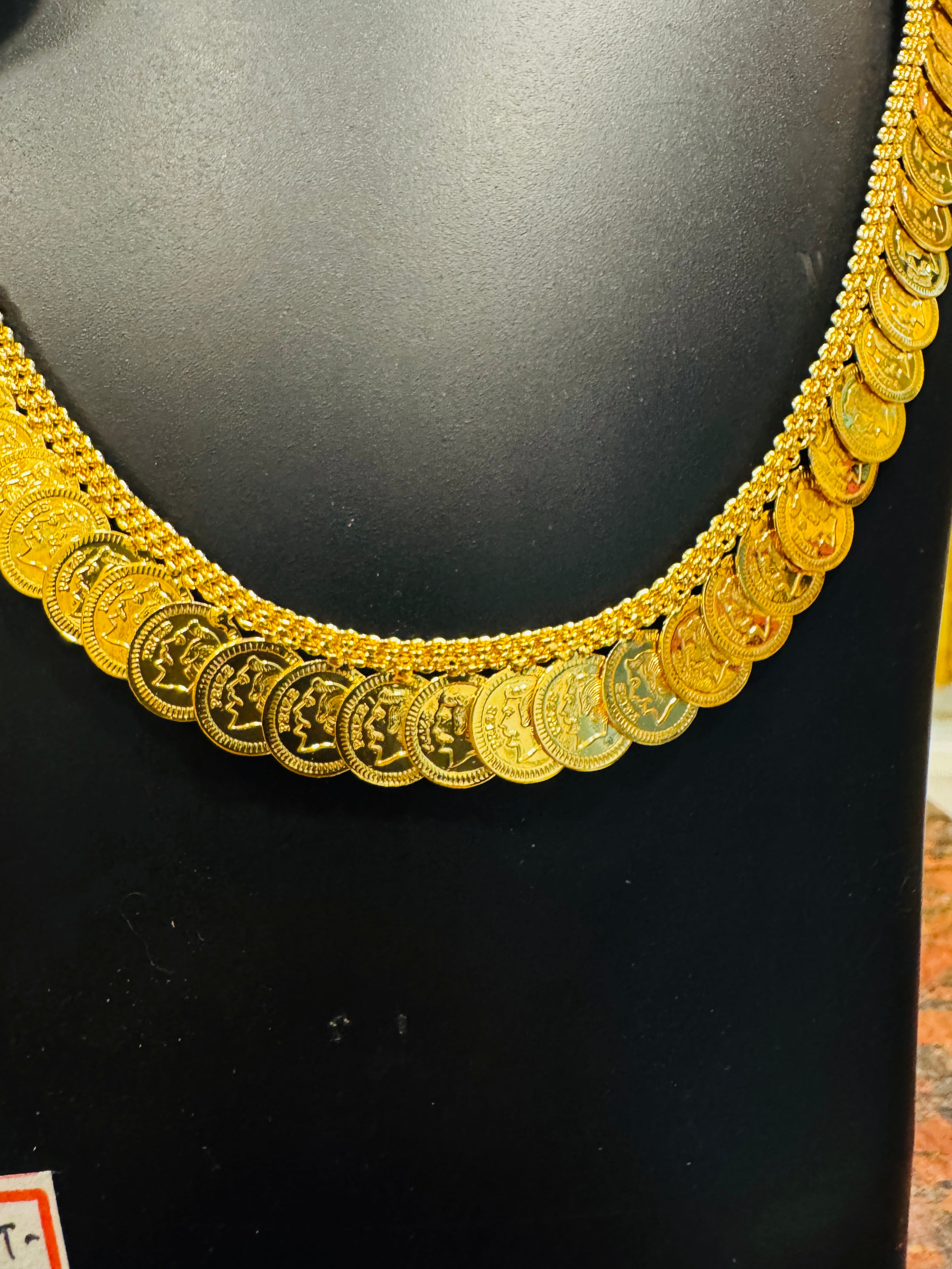 Coin or Cashu Premium Gold Plated Long Necklace Set