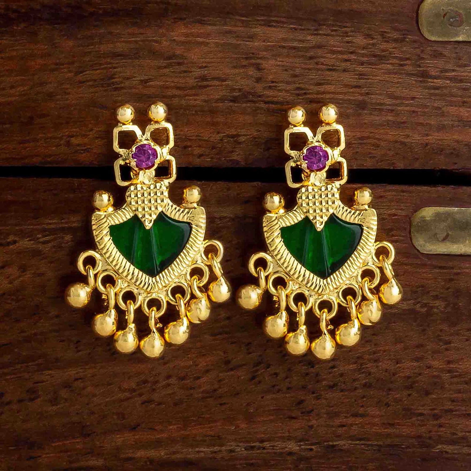 Palakka Traditional Short Earrings