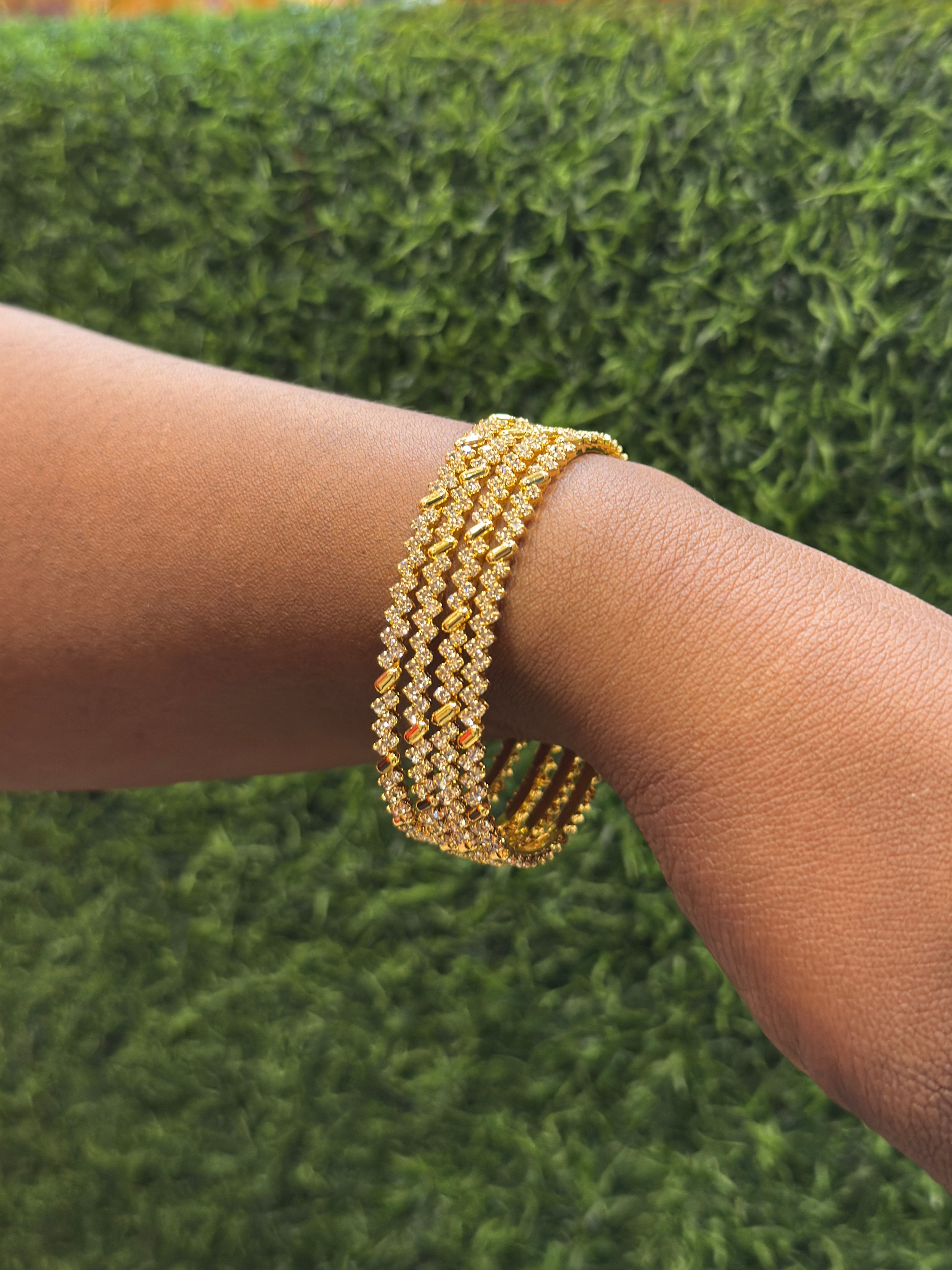 Solana Gold Plated Bangle