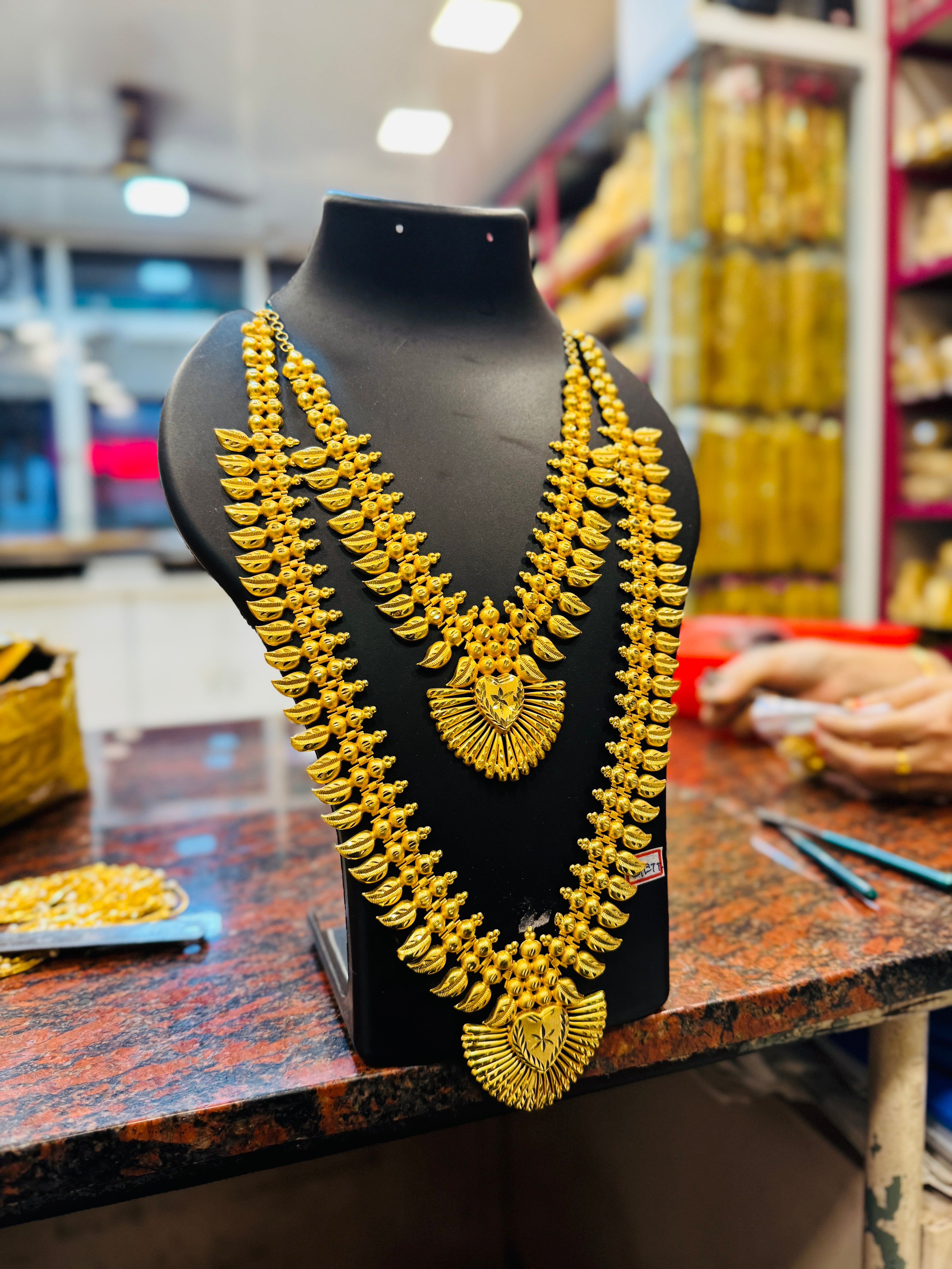 Kangan Premium Gold Plated Long Necklace Set