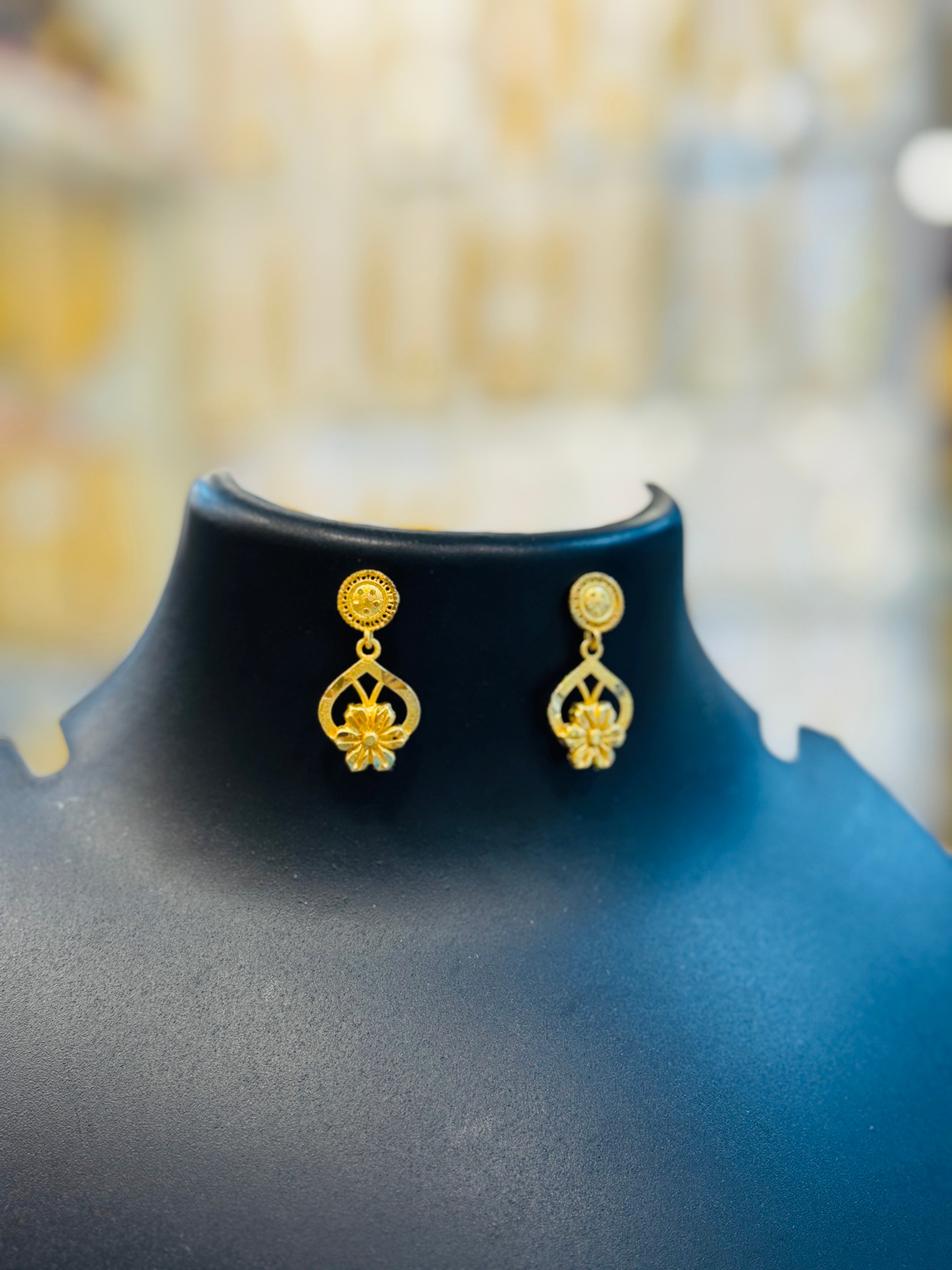 Velora Premium Gold Plated Hanging Earrings