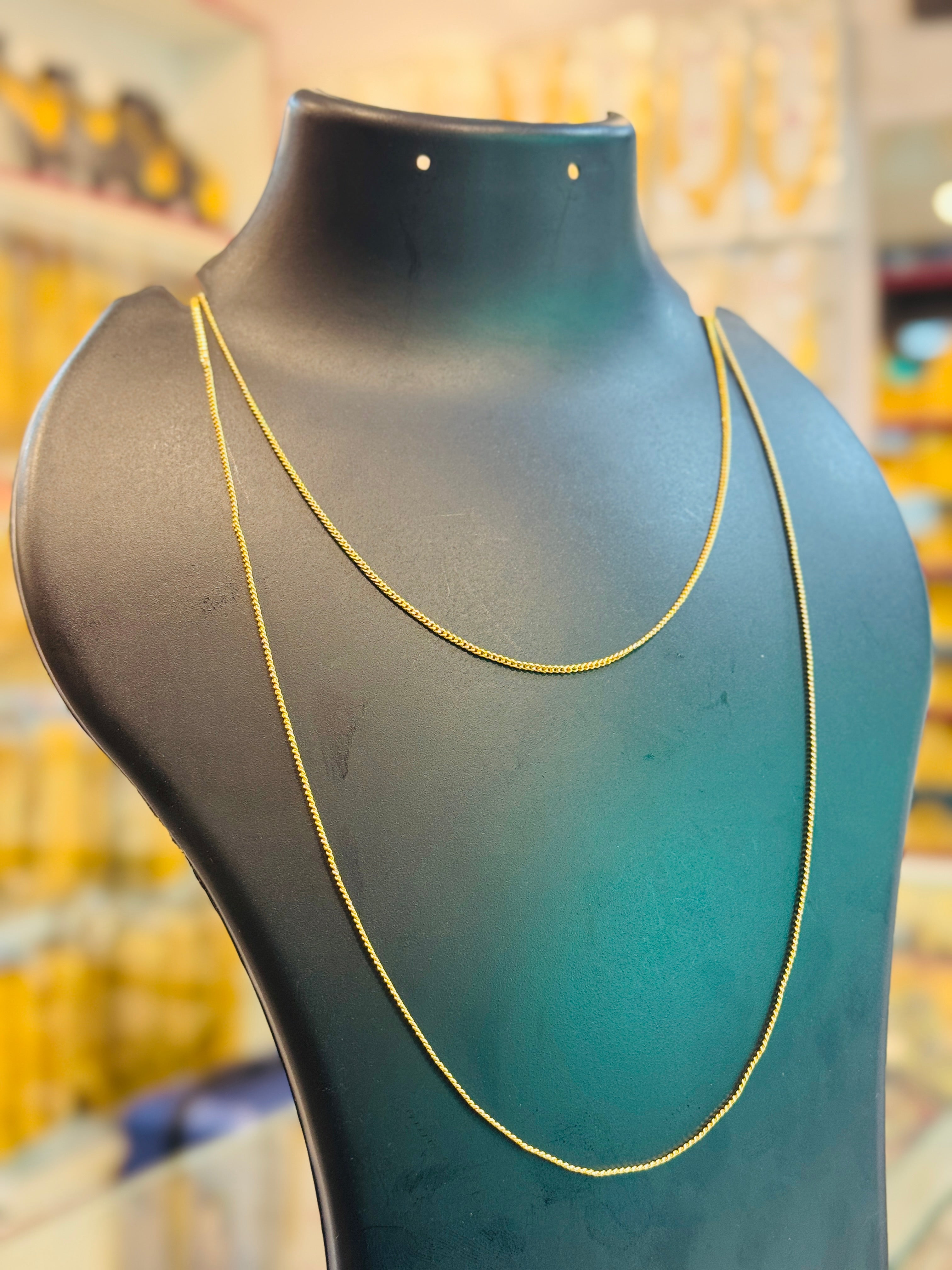 Kachapuram Premium Gold Plated Thin Chain