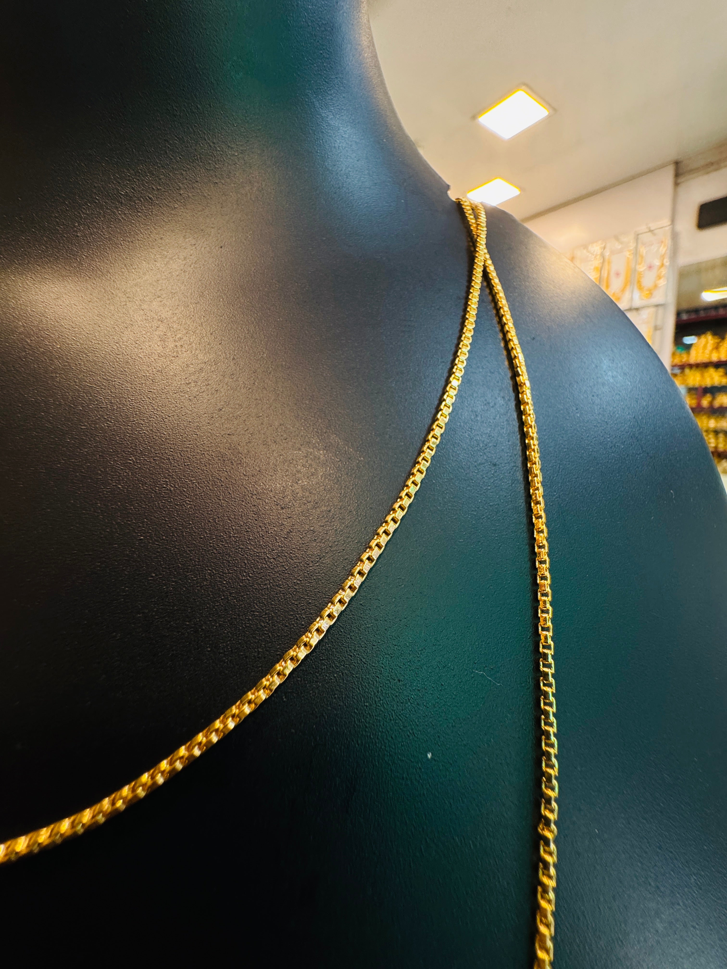 Box Premium Gold Plated Very Thin Chain