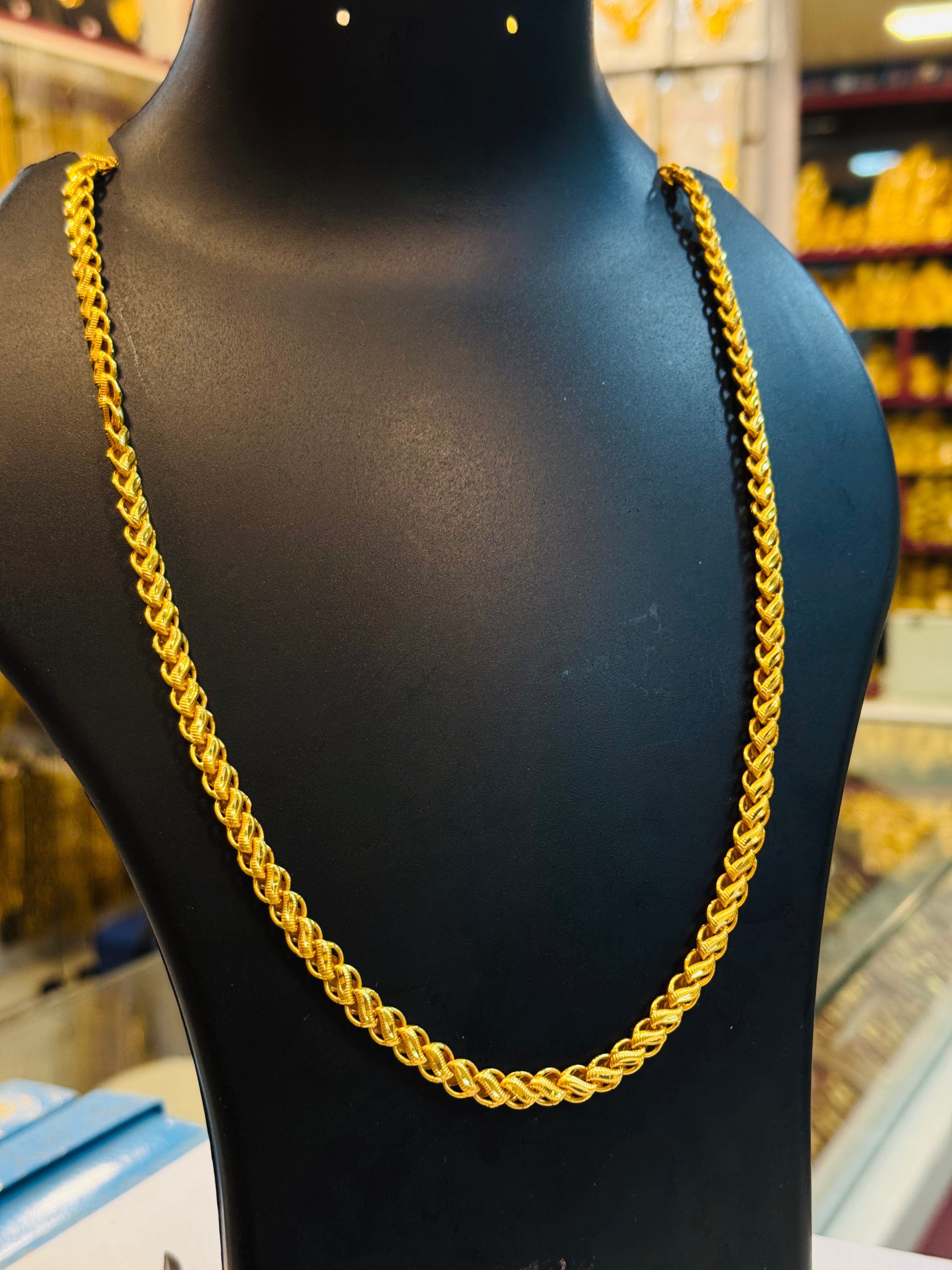 Viela Premium Gold Plated Matte Chain
