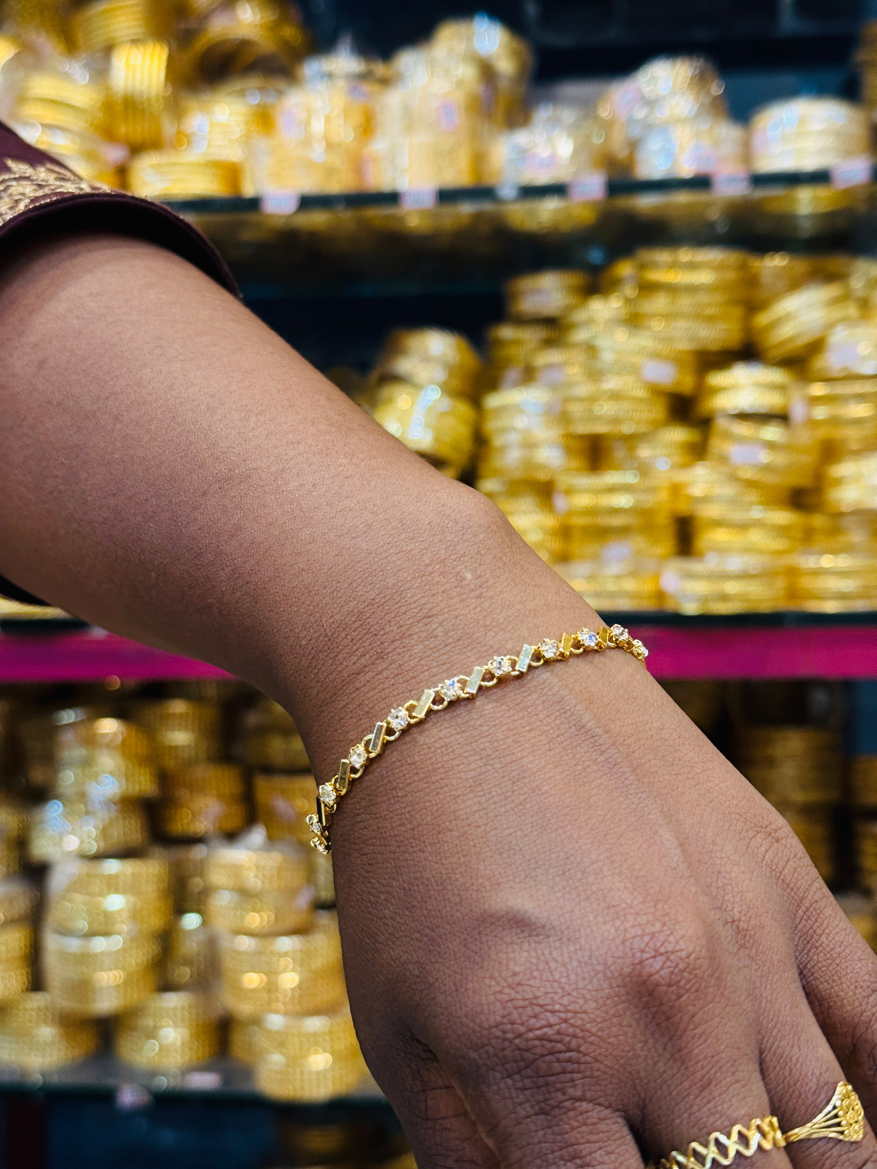 Solenyx Premium Gold Plated Stone Bracelet