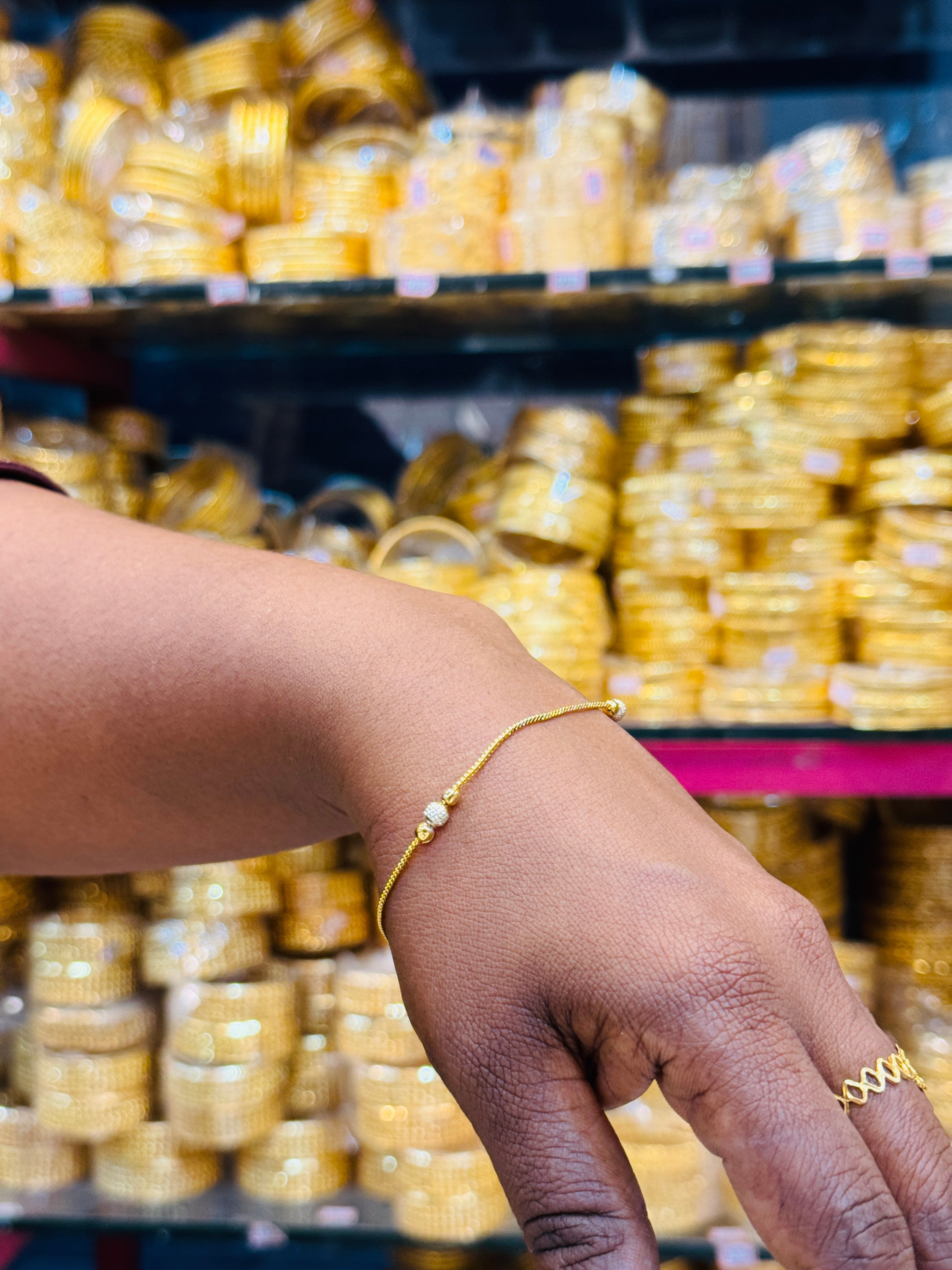 Zara Premium Gold Plated White-Gold Bracelet