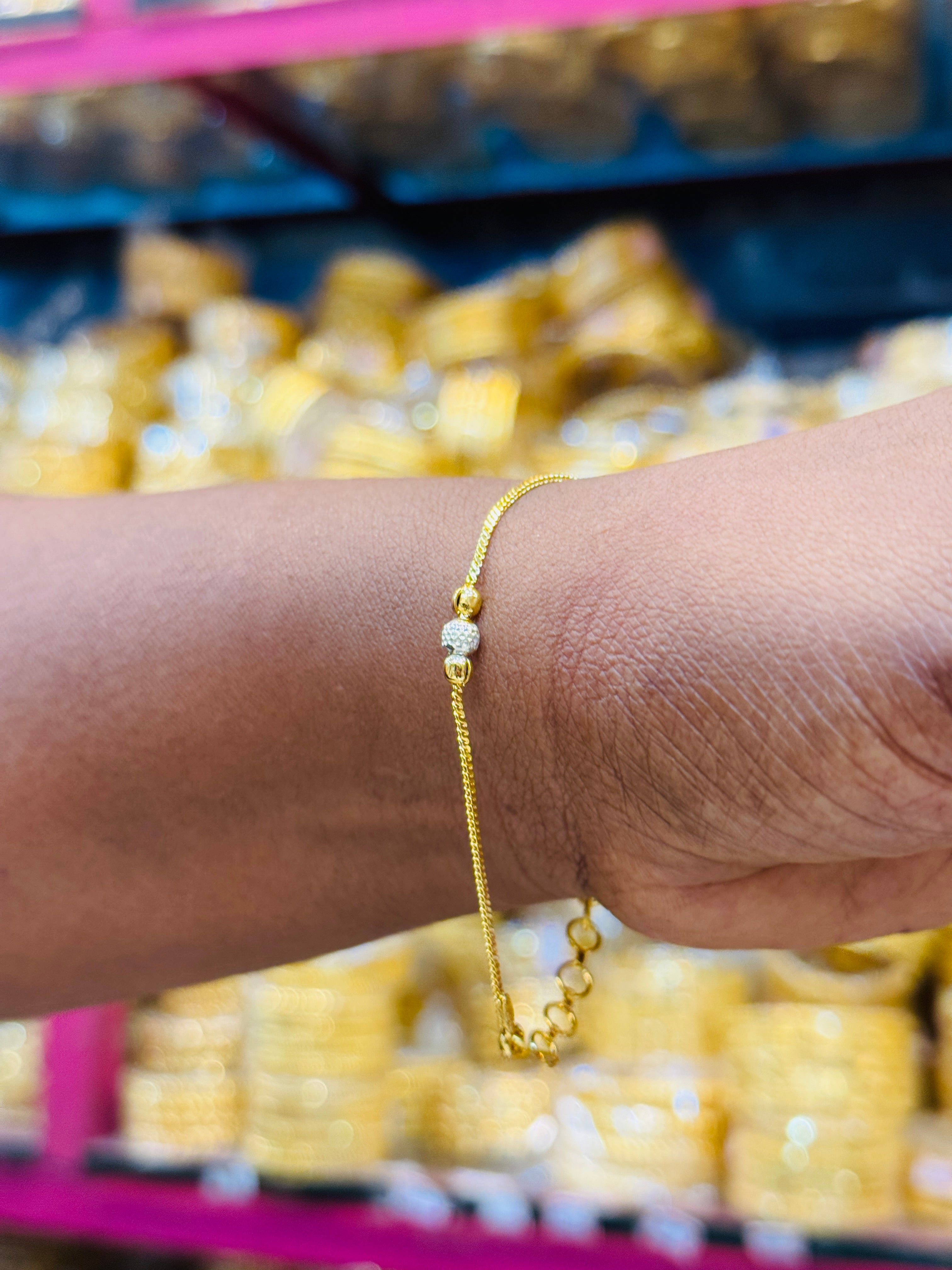 Zara Premium Gold Plated White-Gold Bracelet