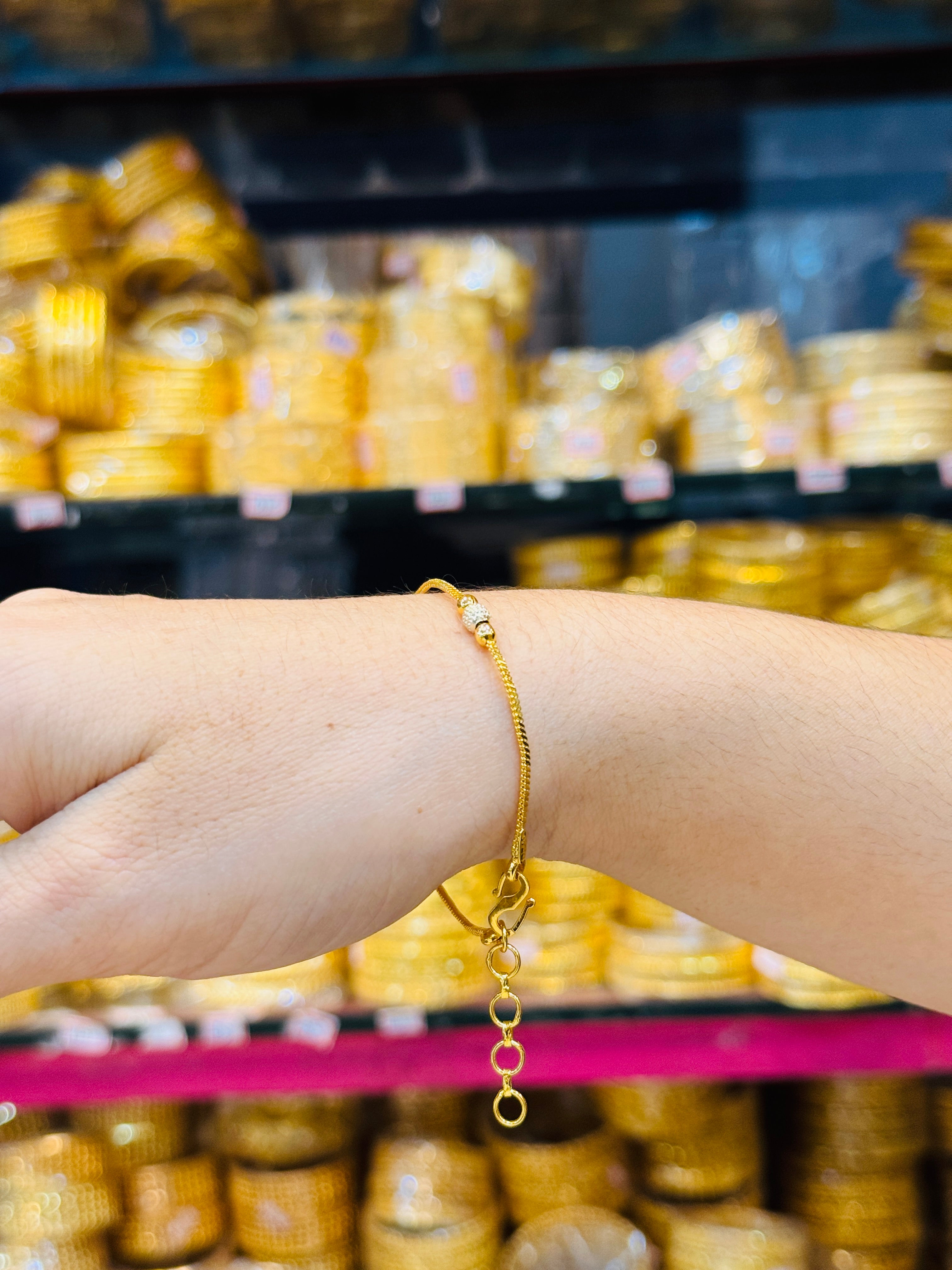 Zara Premium Gold Plated White-Gold Bracelet