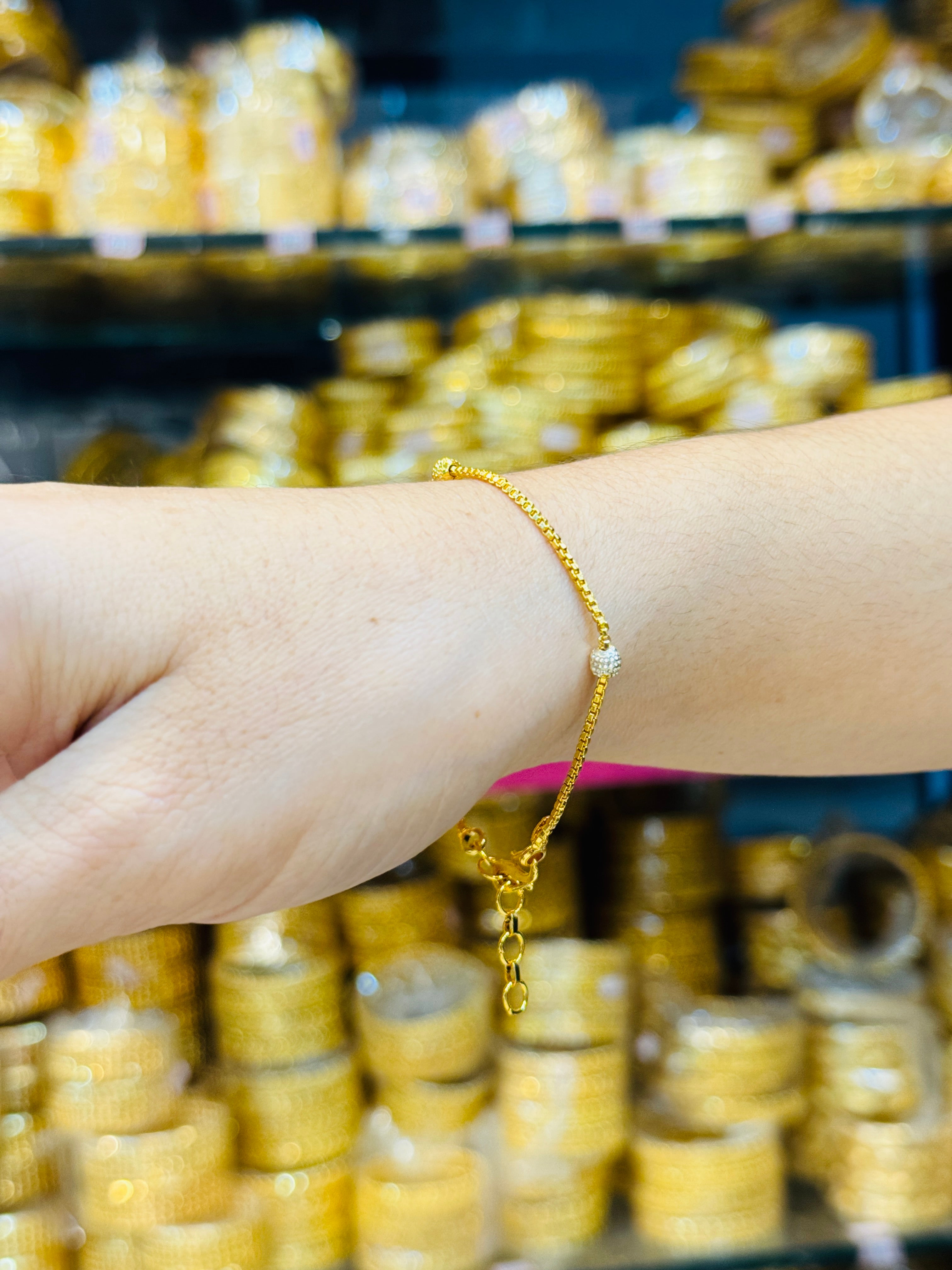 Zara Premium Gold Plated White-Gold Bracelet