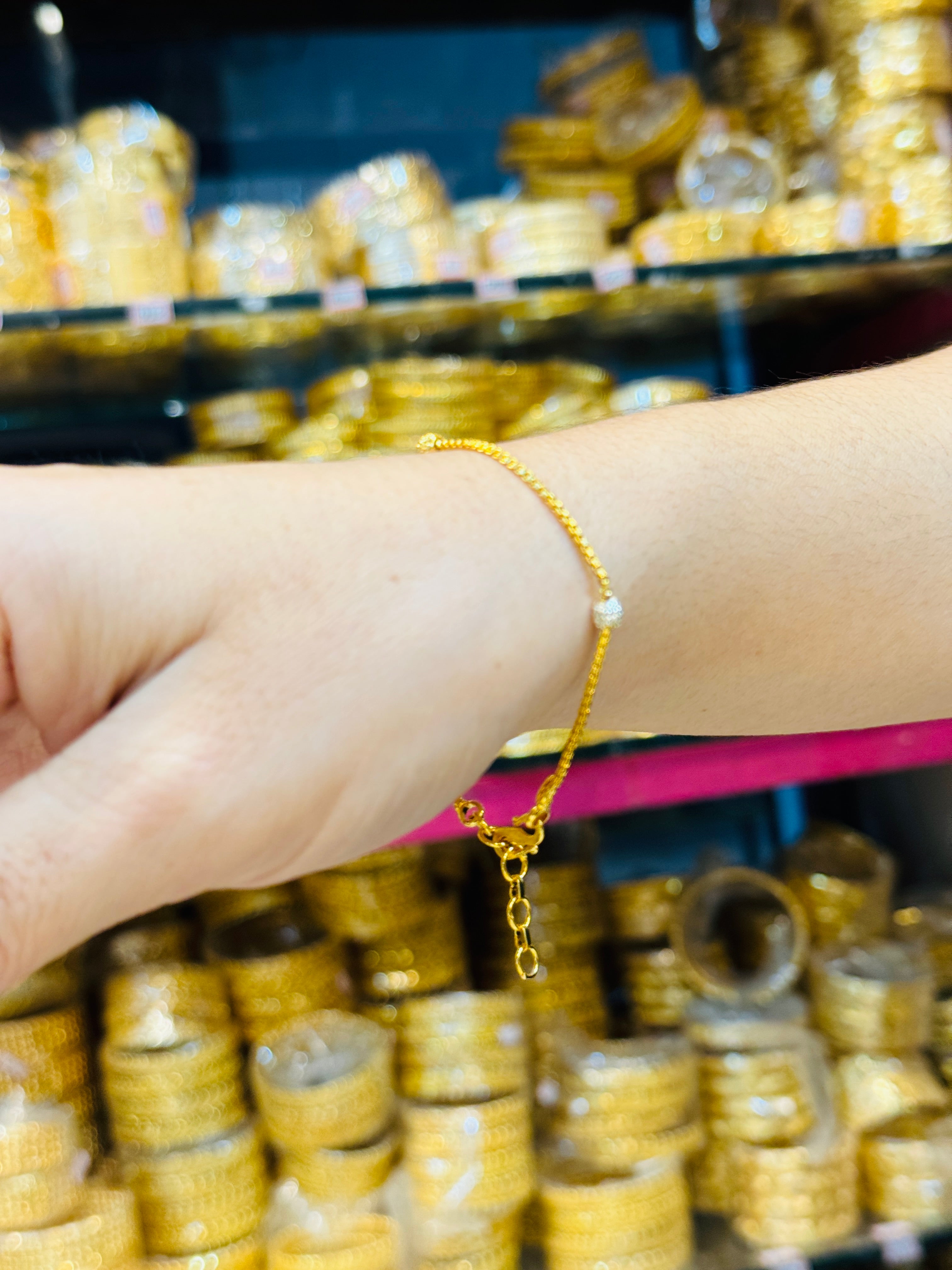 Zara Premium Gold Plated White-Gold Bracelet