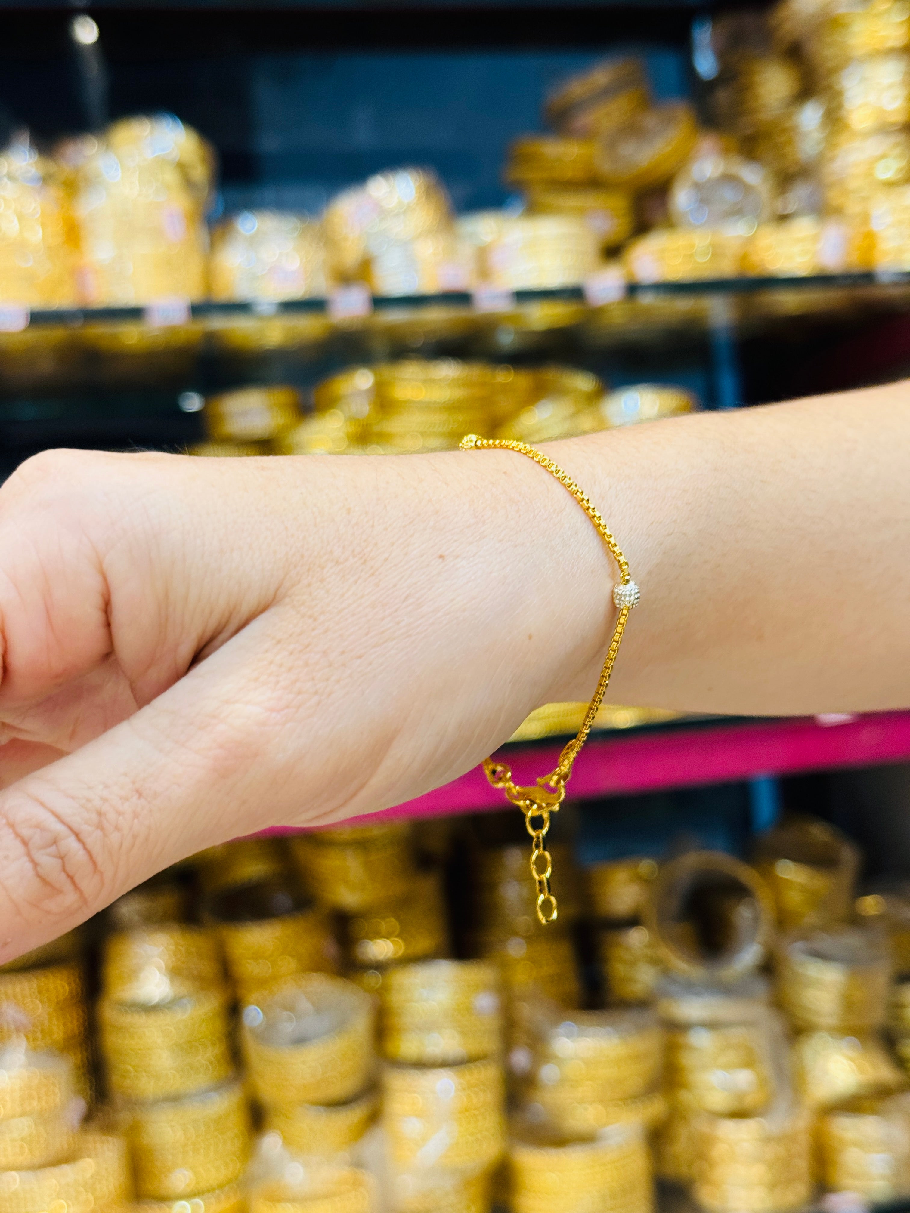 Zara Premium Gold Plated White-Gold Bracelet