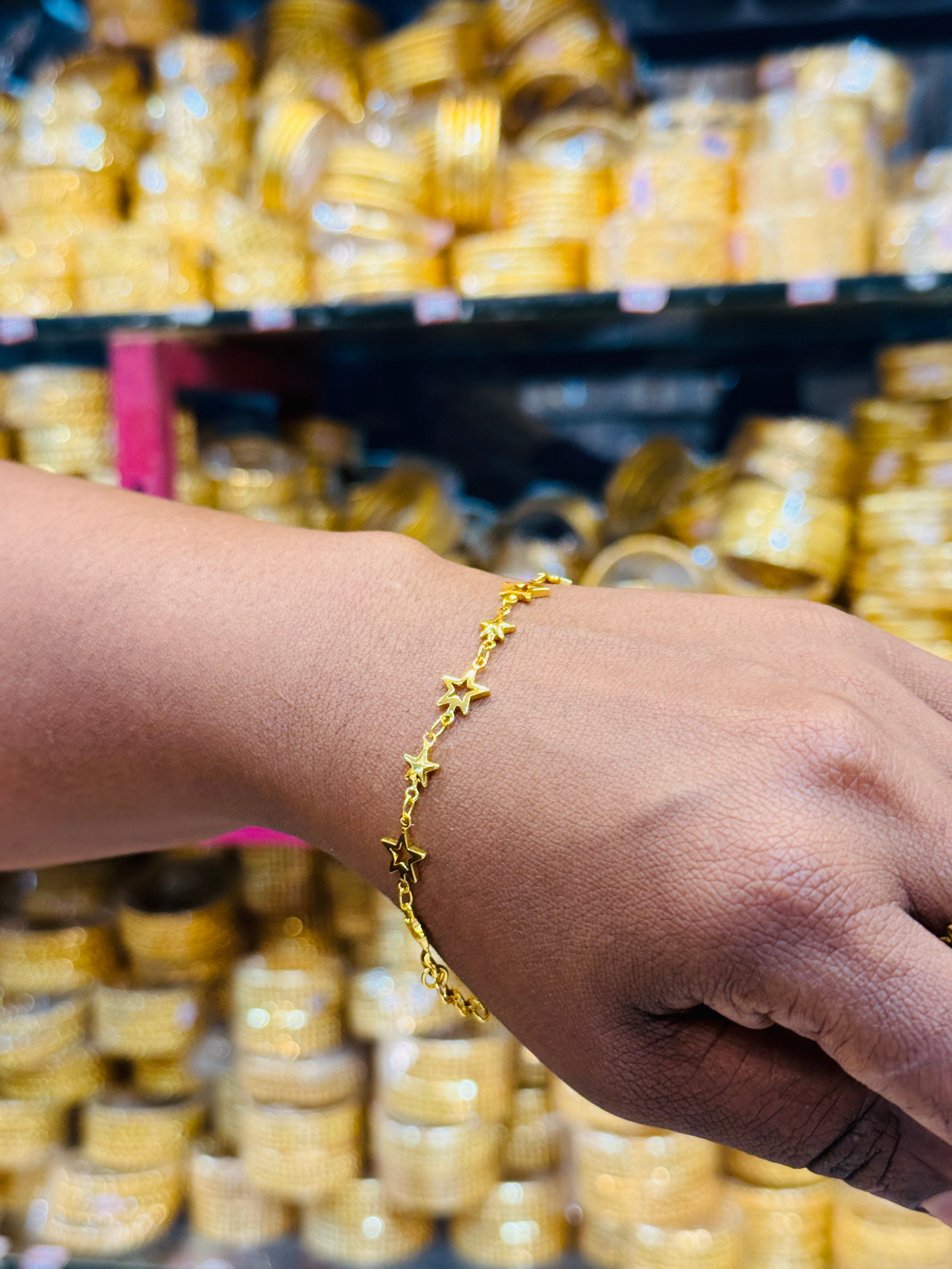 Stars Around The World Premium Gold Plated Bracelet
