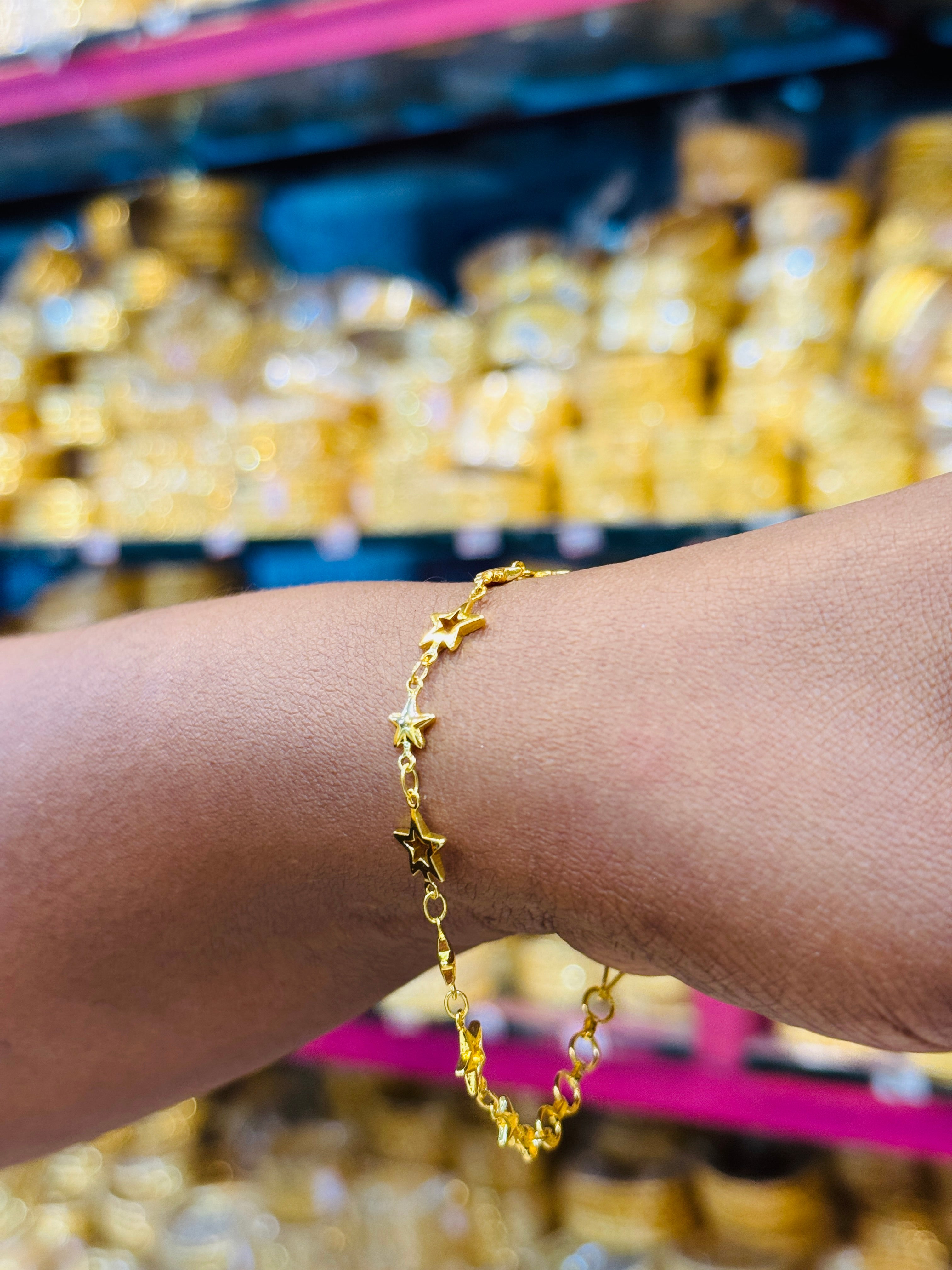 Stars Around The World Premium Gold Plated Bracelet