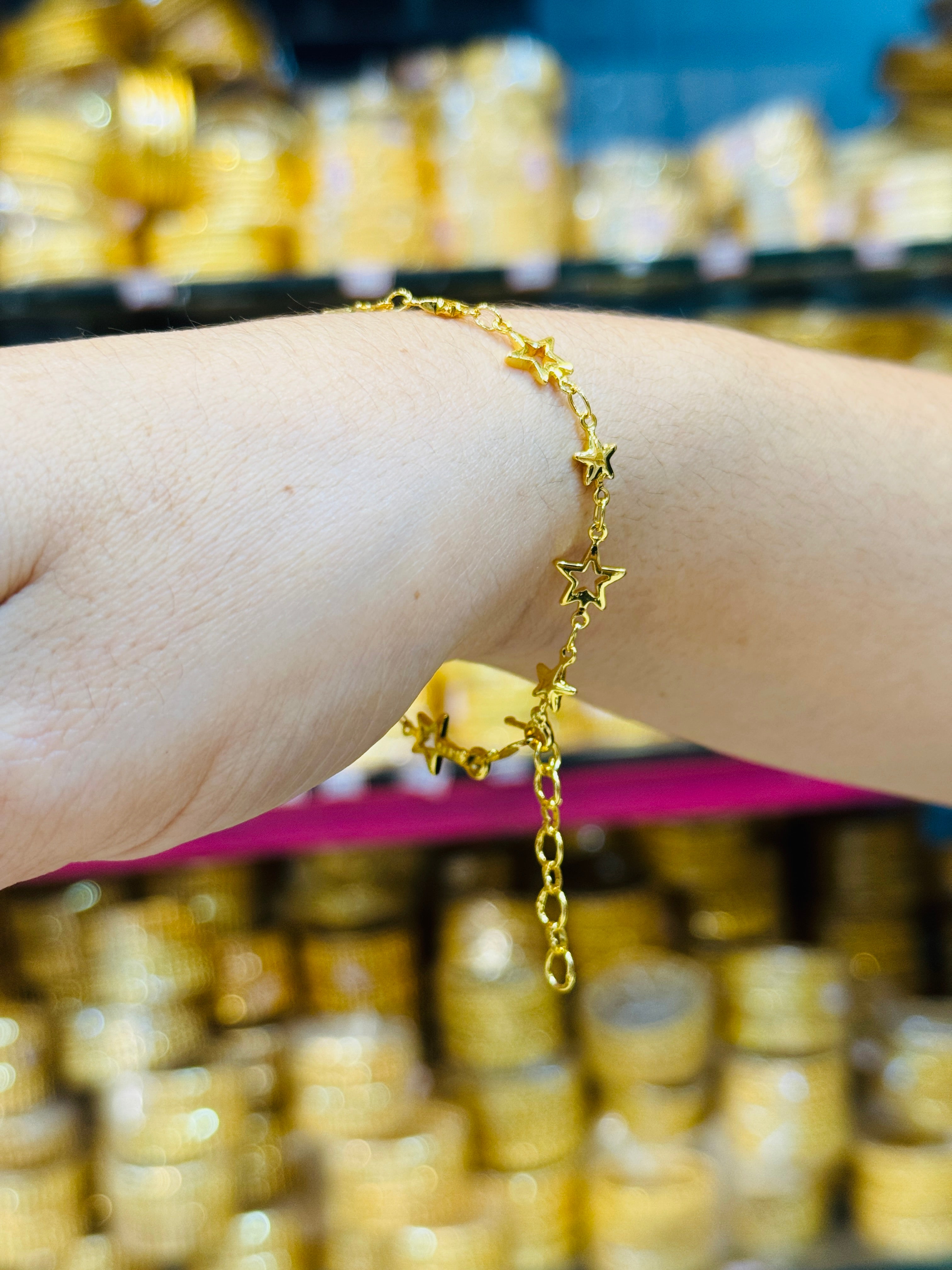 Stars Around The World Premium Gold Plated Bracelet