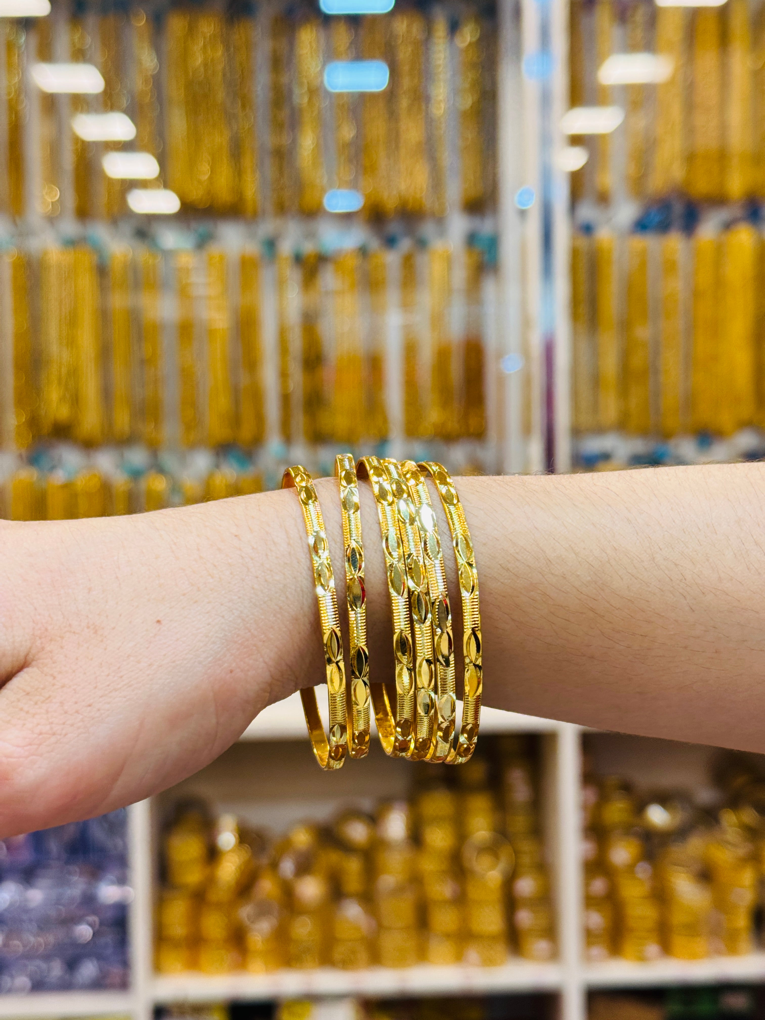 Navae Premium Gold Plated Bangle Pair