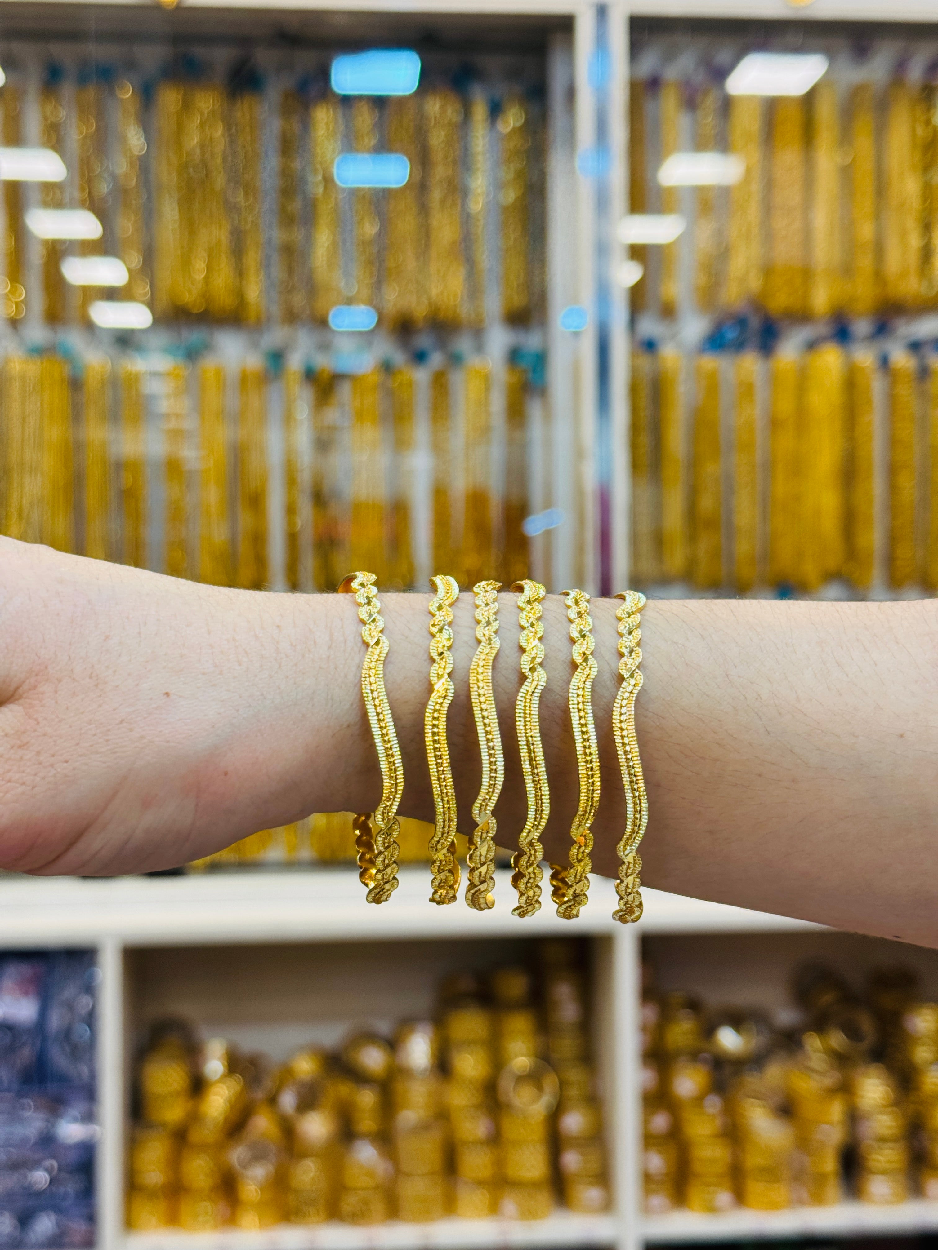 Coren Premium Gold Plated Bangle Pair