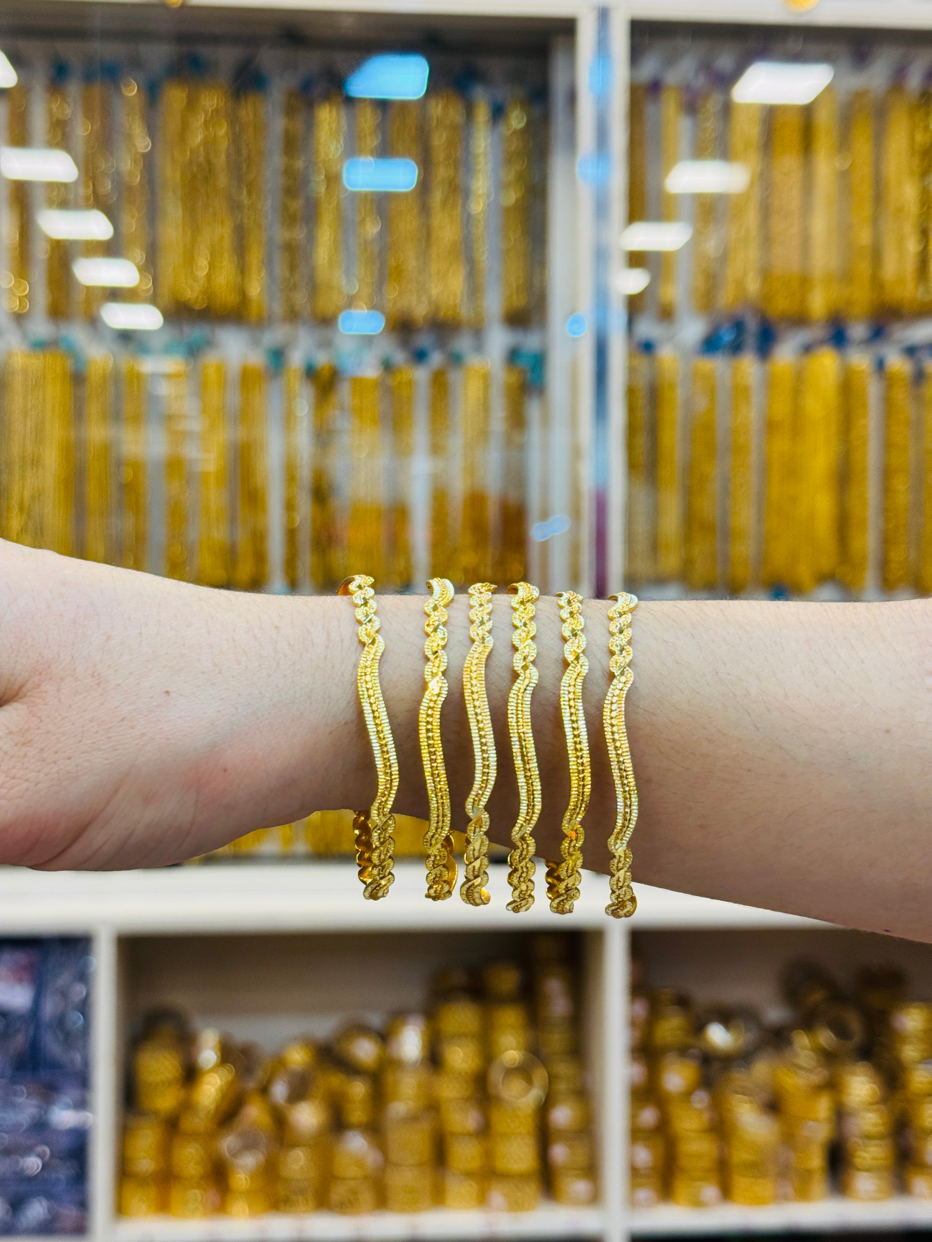 Coren Premium Gold Plated Bangle Pair
