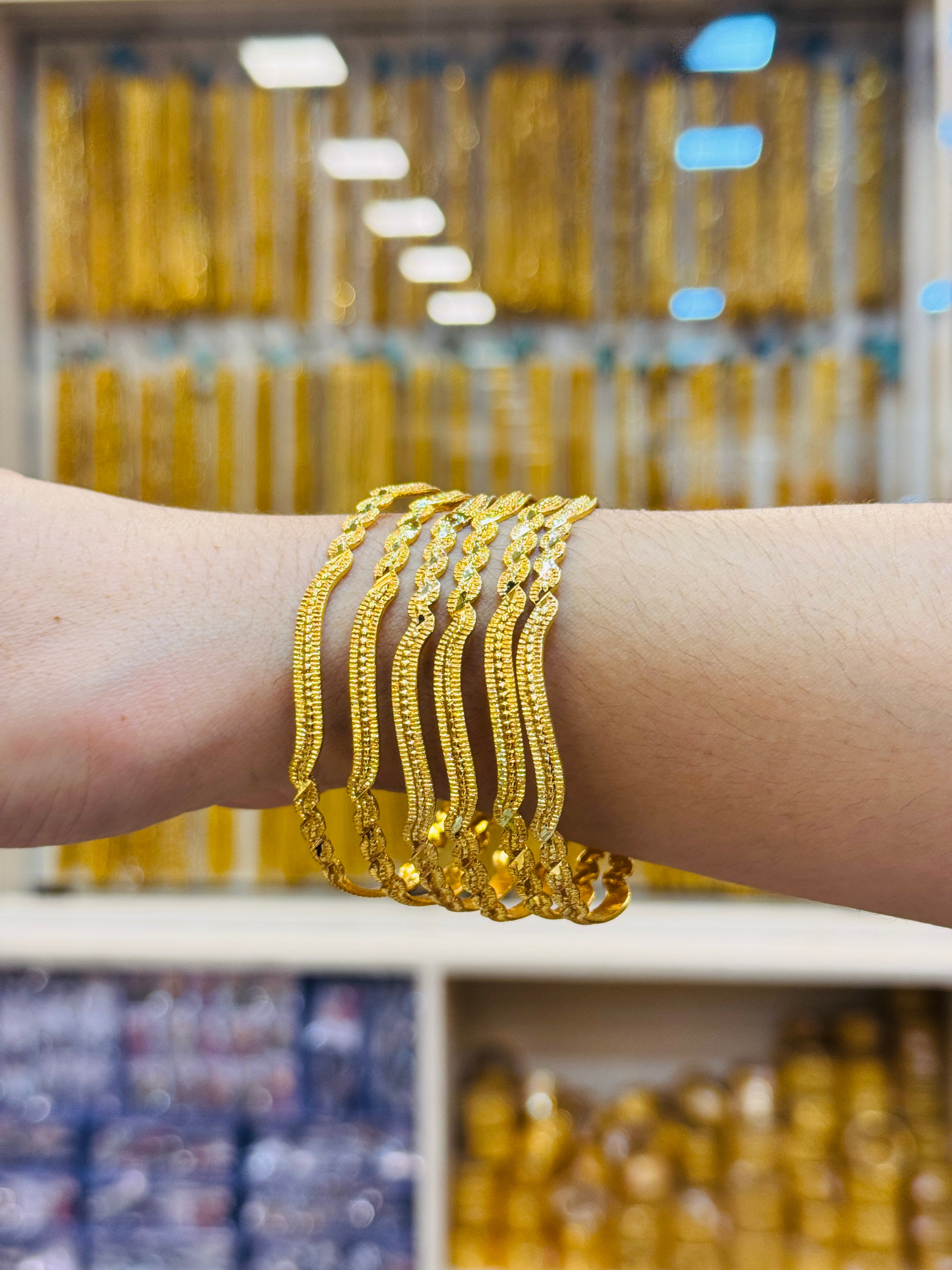 Coren Premium Gold Plated Bangle Pair