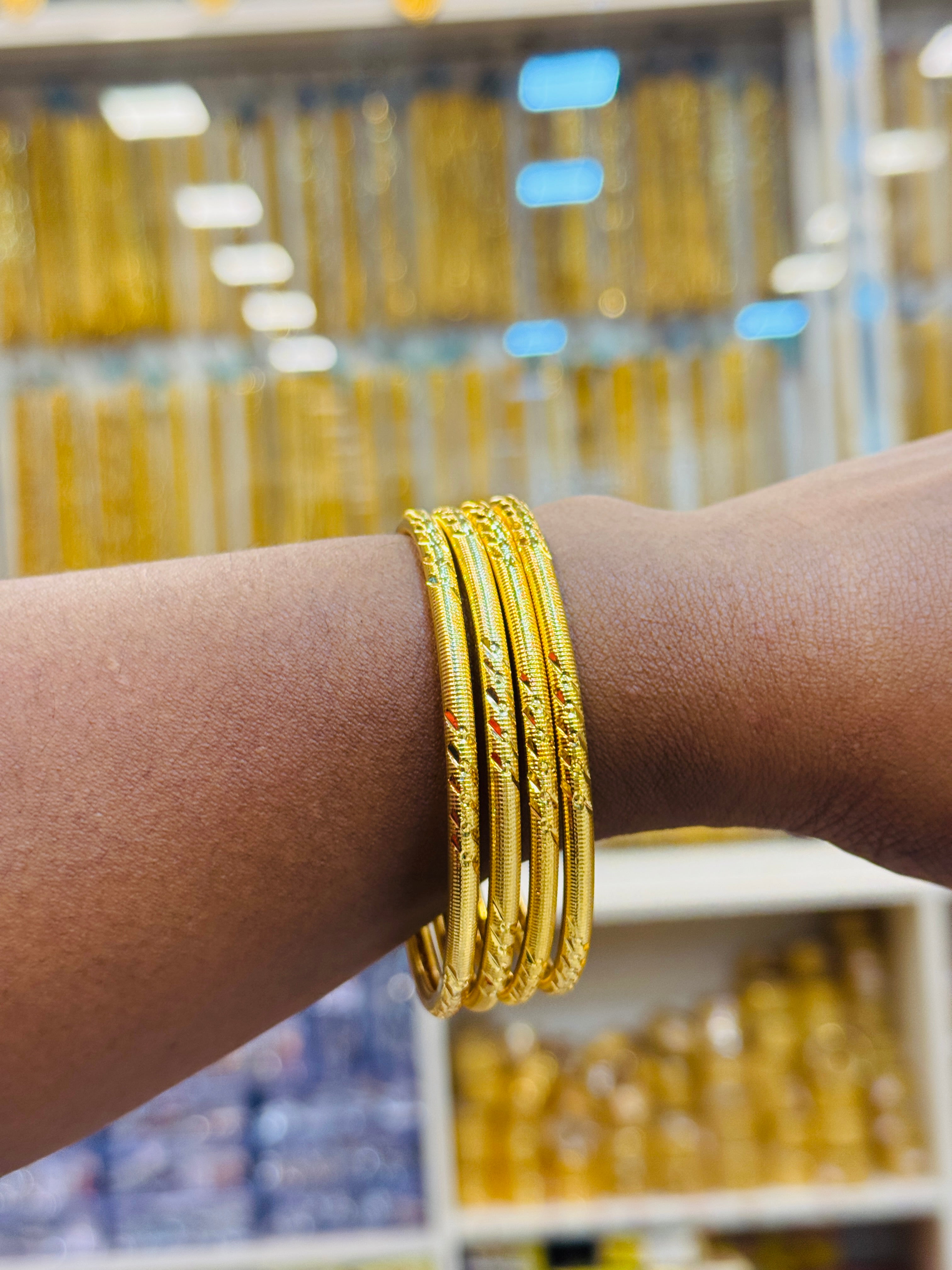 Inari Premium Gold Plated Bangle Pair